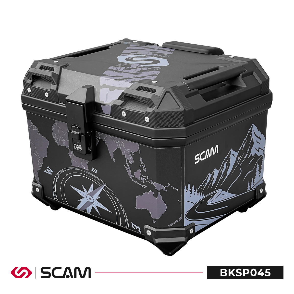 Baú superior preto fosco – 45L SCAM KEYLESS - Imagem 5