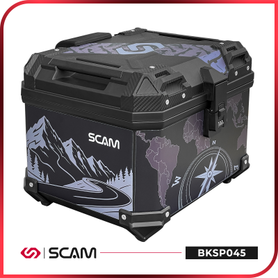 Baú superior preto fosco – 45L SCAM KEYLESS