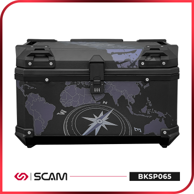 Baú superior preto fosco – 65L SCAM KEYLESS