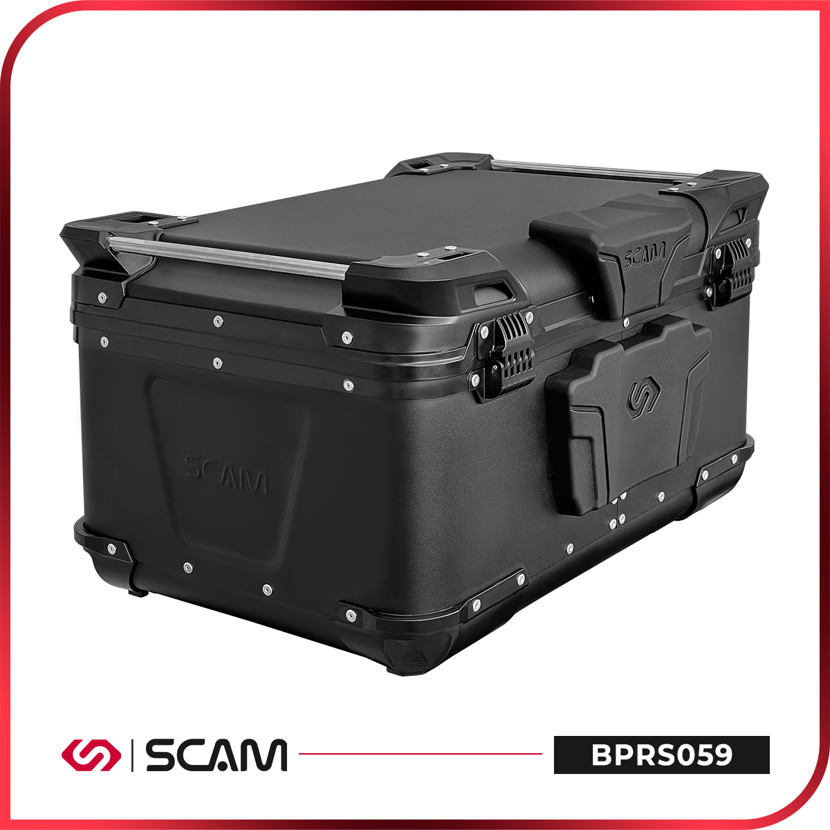 Baú superior alumínio preto fosco - 59L USHUAIA REV